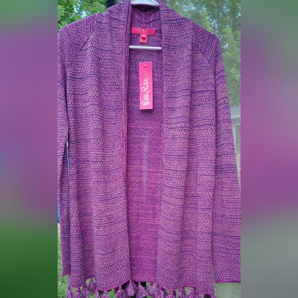 Lilly Pulitzer Tova Cardigan Purple SZ.XXS NWT - Picture 3 of 8